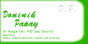dominik papay business card